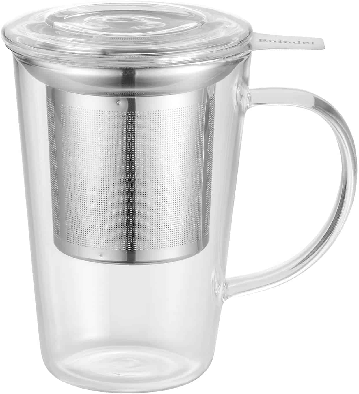 Enindel Glass Tea Cup With Infuser And Lid