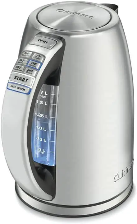 Cuisinart CPK 17 PerfecTemp 1.7 Liter Stainless Steel Cordless Electric kettle 1.7 L Silver