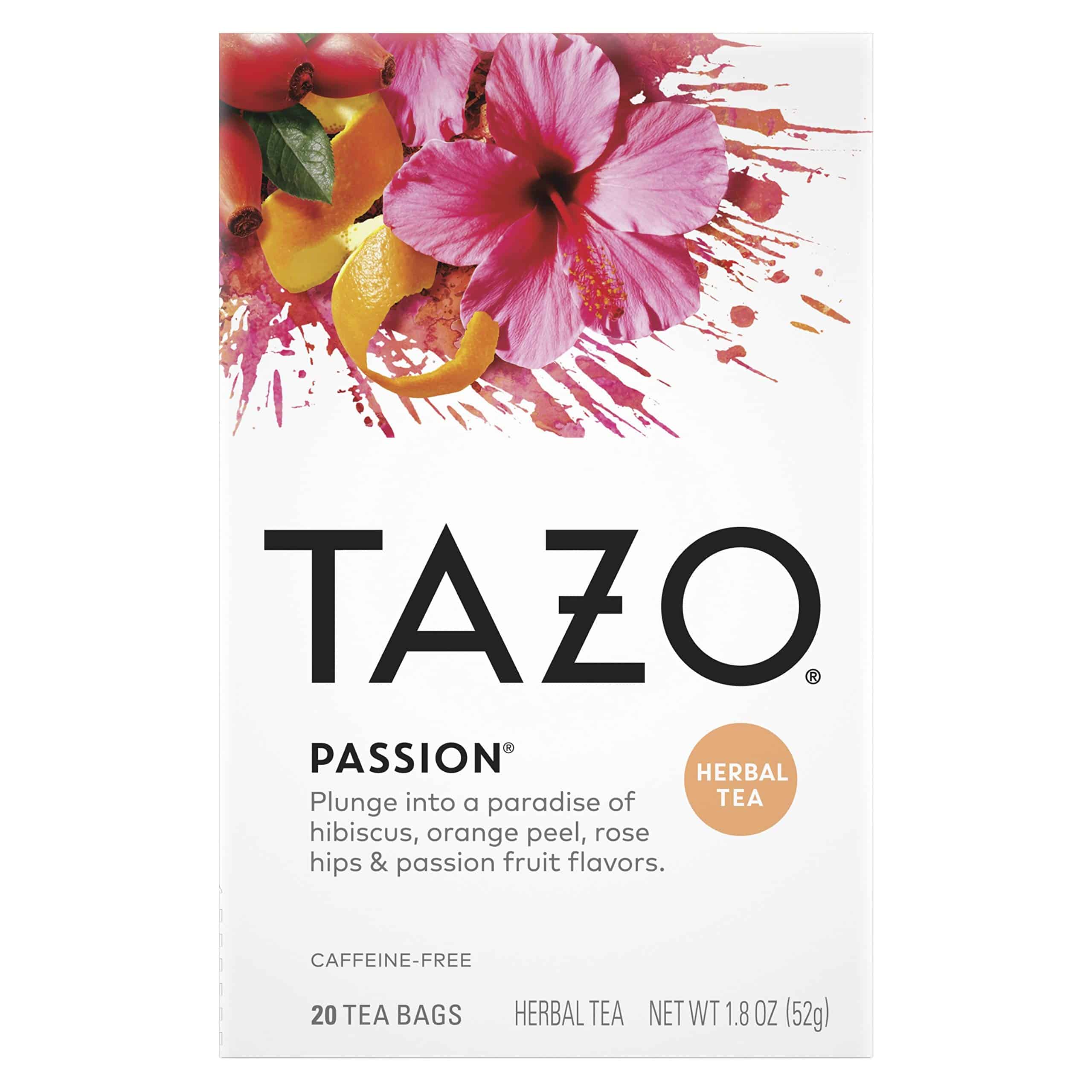 Tazo Passion Herbal Tea 20 Tea Bags